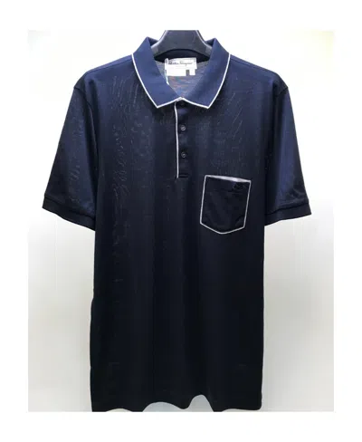 Ferragamo Logo Polo Shirt In Black