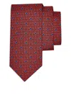 Ferragamo Logo Print Adjustable Tie In Red