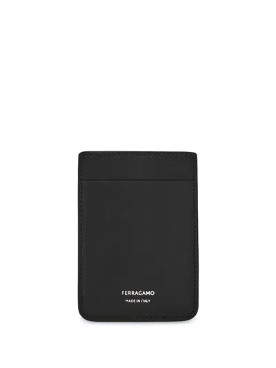 Ferragamo Logo-print Cardholder In Black