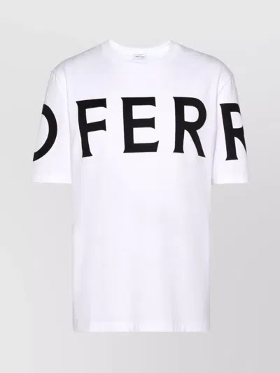 Ferragamo Logo-print Cotton T-shirt In White