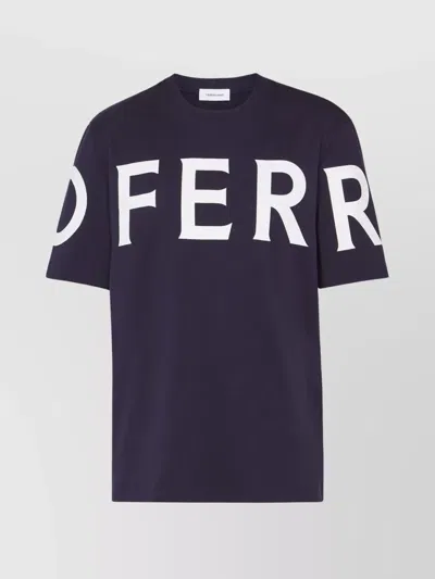 Ferragamo Logo-print Cotton T-shirt In Black