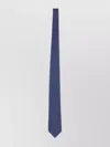 Ferragamo Logo Print Geometric Pattern Slim Tie In Blue