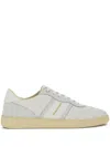Ferragamo Achilles Mixed Leather Low-top Sneakers In Nude