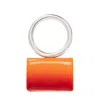 Ferragamo Logo Print Micro Pouch In Orange