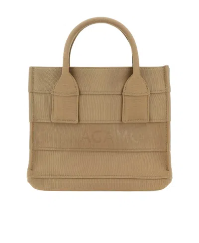 Ferragamo Logo-print Panelled Tote Bag In Green