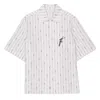 Ferragamo Short-sleeved Striped Shirt In White