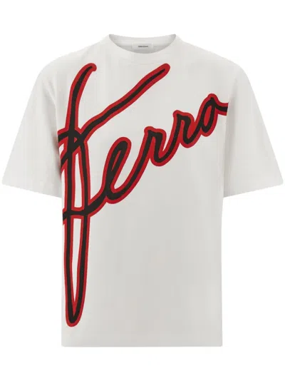 Ferragamo Logo-print Short-sleeved T-shirt In White