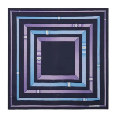 FERRAGAMO FERRAGAMO LOGO PRINT SILK SCARF