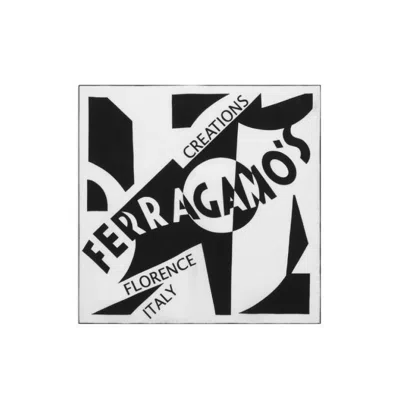 FERRAGAMO FERRAGAMO LOGO PRINT SILK SCARF