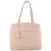 Ferragamo Logo Print Small Charming Shopping Bag In Pink