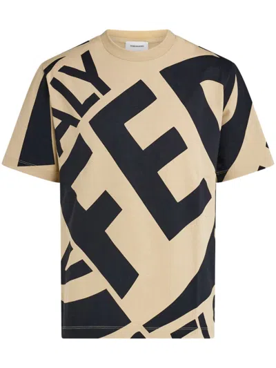 Ferragamo Logo-print T-shirt In Grey