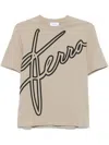 Ferragamo Logo Signature Short-sleeved T-shirt In Neutrals