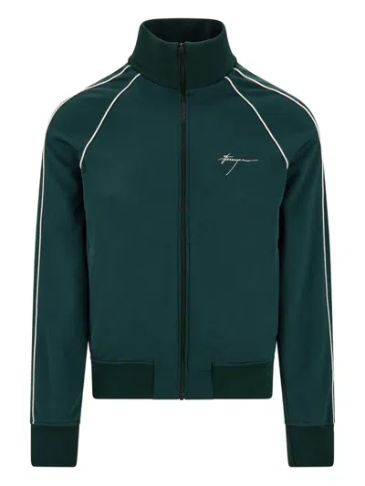 Ferragamo Logo-print Tracksuit Top In Green