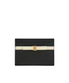 Ferragamo Logo Printed Card Holder In Black
