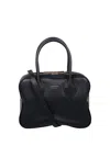 Ferragamo Logo Printed Handbag In Black