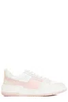 Ferragamo Multicolored Smooth Leather Sneakers In Pink/white