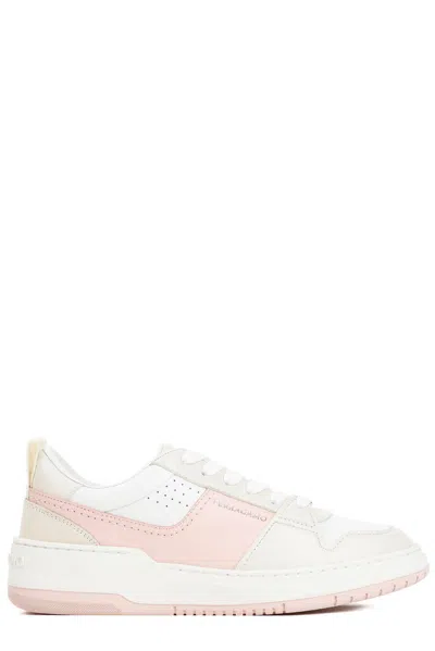 FERRAGAMO LOGO PRINTED LACE-UP SNEAKERS