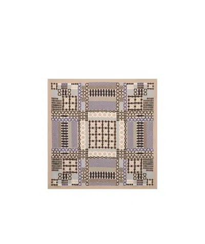 Ferragamo Logo Printed Silk Scarf In Nude