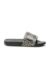 Ferragamo Groovy Dual Gancini Slides In Black