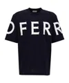 Ferragamo Short Sleeved T-shirt With Graphic Logo In Black