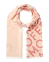 Ferragamo Multicolor Embroidered Reversible Scarf In Pink