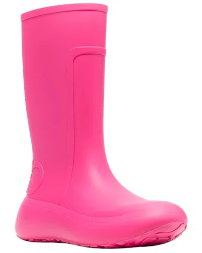 Ferragamo Logo Rubber Boot In Pink