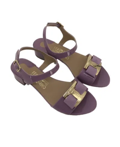 Ferragamo Logo Sandals In Brown