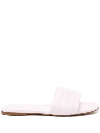 Ferragamo Logo Sandals In Pink
