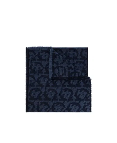 Ferragamo Logo Scarf In Black