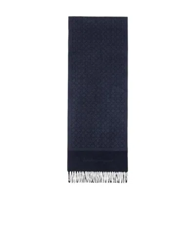 Ferragamo Logo Scarf In Black