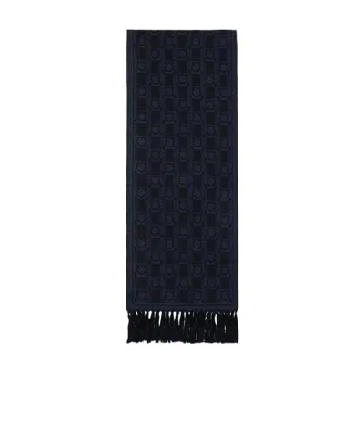 Ferragamo Logo Scarf In Black