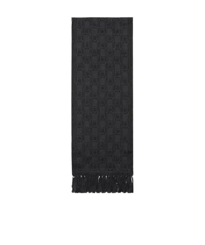 Ferragamo Logo Scarf In Black