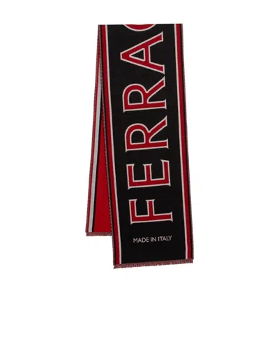 Ferragamo Logo Scarf In Black