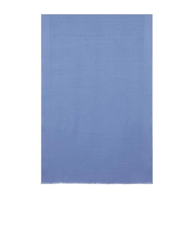 Ferragamo Logo Scarf In Blue