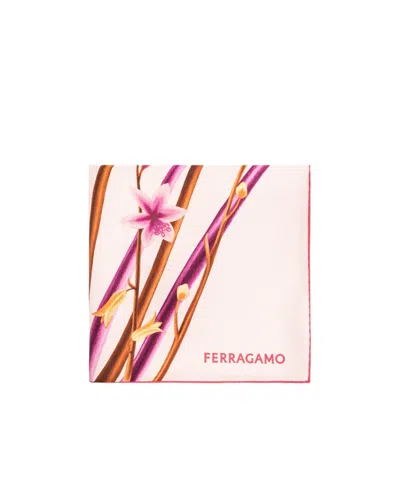 Ferragamo Logo Scarf In Multicolor
