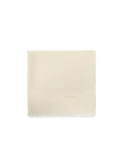 Ferragamo Logo Scarf In Neutral