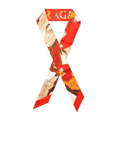 Ferragamo Logo Scarf In Red