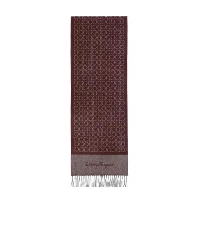 Ferragamo Logo Scarf In Red