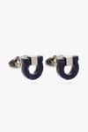 Ferragamo Logo-shaped Cuff Links In Transparent