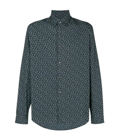Ferragamo Logo Short-sleeved Shirt In Green