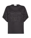 Ferragamo Logo Short-sleeved T-shirt In Black
