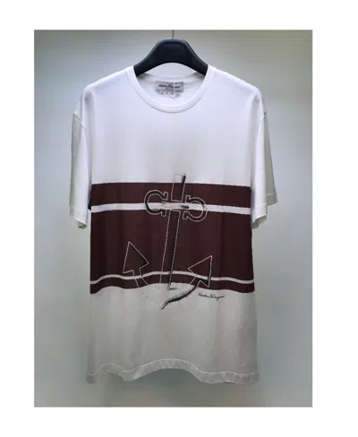 Ferragamo Logo Short-sleeved T-shirt In Gray