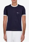 Ferragamo Navy Mako T-shirt In Navy