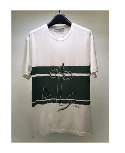 Ferragamo Logo Short-sleeved T-shirt In White