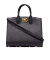 Ferragamo Small Studio Box Bag In Black