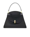 Ferragamo Black Geometric Tote Bag In Black