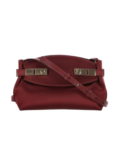 Ferragamo Logo Shoulder Bag In Brown