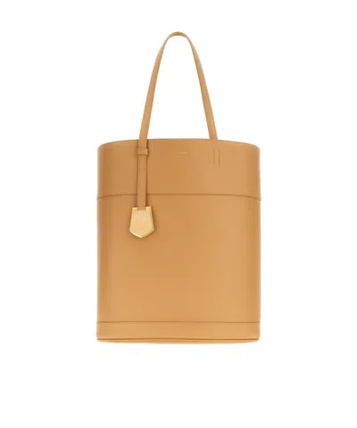 Ferragamo Logo Shoulder Bag In Nude