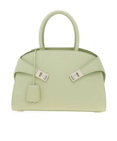 Ferragamo Mini Hug Tote Bag In Nude