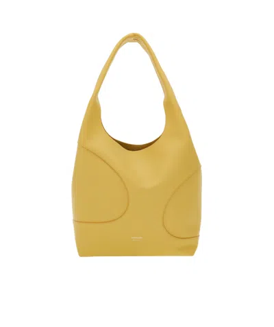 Ferragamo Logo Shoulder Bag In Yellow